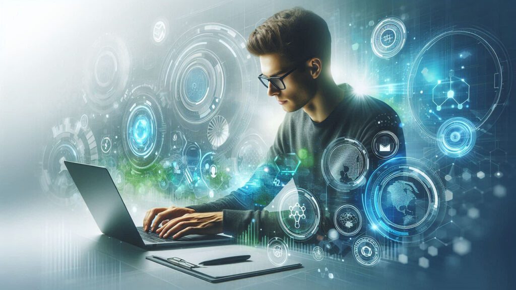 Beginner using free AI tools for writing, creating images, and boosting productivity in 2026