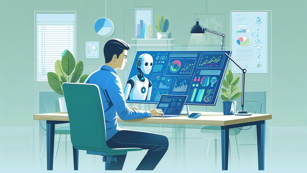 Small business owner using AI automation for small businesses to improve productivity in 2026